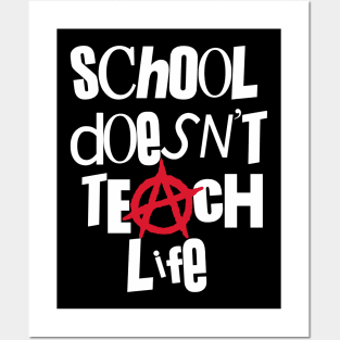 Punk School Does Not Teach Life Vintage Aesthetic Posters and Art